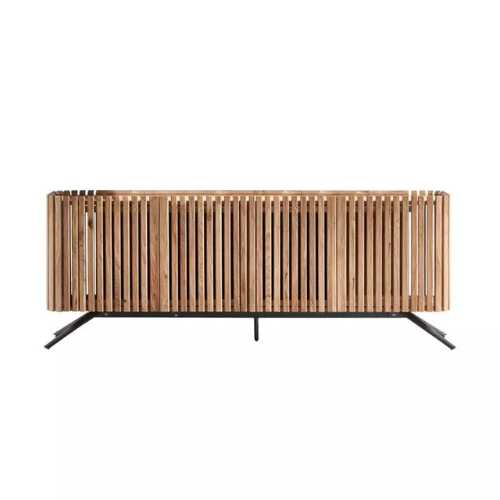 Wabi sabi style wood sideboard cabinet